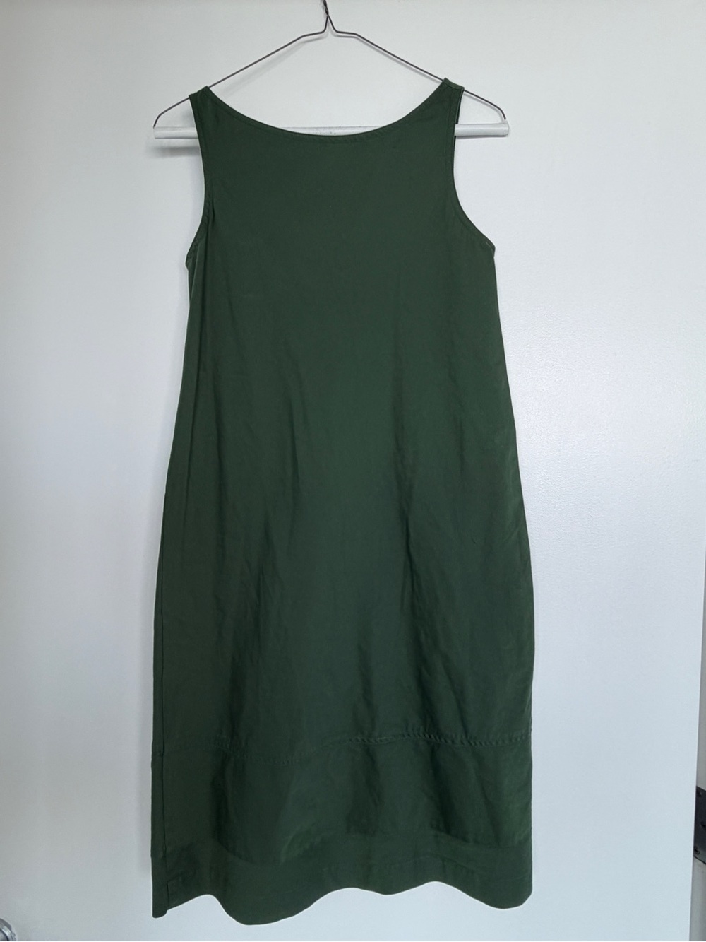 Theory Minimalist Sleeveless Green Shift Dress